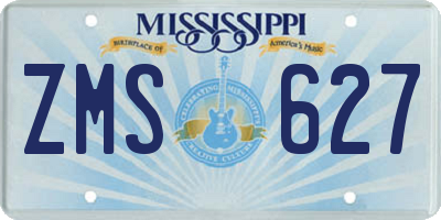 MS license plate ZMS627
