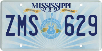 MS license plate ZMS629