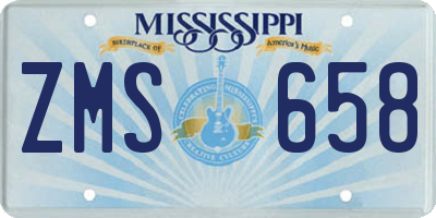 MS license plate ZMS658