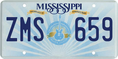 MS license plate ZMS659