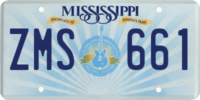 MS license plate ZMS661