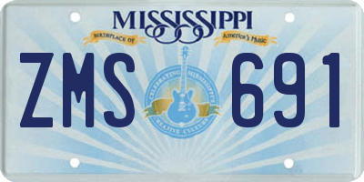 MS license plate ZMS691