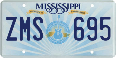 MS license plate ZMS695