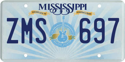 MS license plate ZMS697