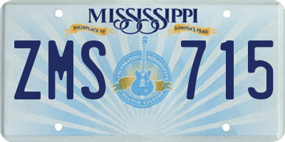 MS license plate ZMS715