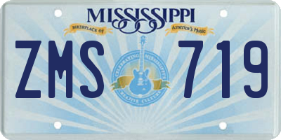 MS license plate ZMS719