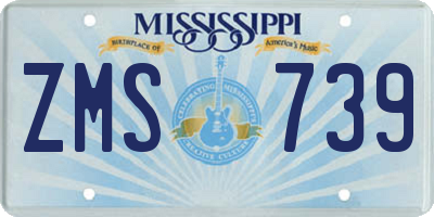 MS license plate ZMS739