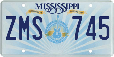 MS license plate ZMS745