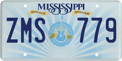 MS license plate ZMS779