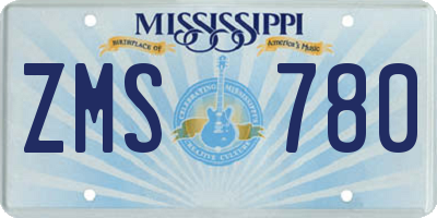 MS license plate ZMS780