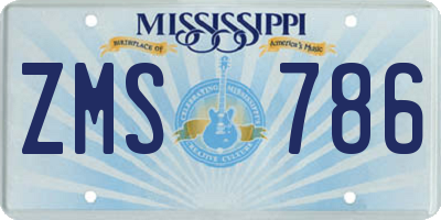 MS license plate ZMS786