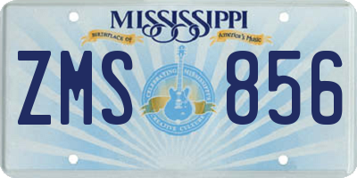 MS license plate ZMS856
