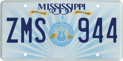 MS license plate ZMS944