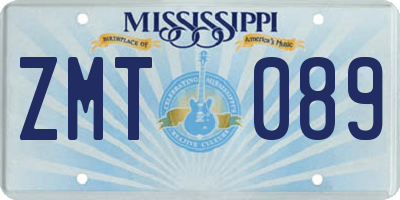 MS license plate ZMT089