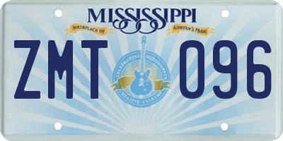 MS license plate ZMT096