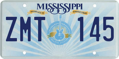 MS license plate ZMT145