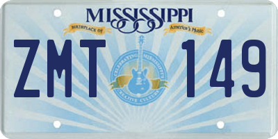 MS license plate ZMT149