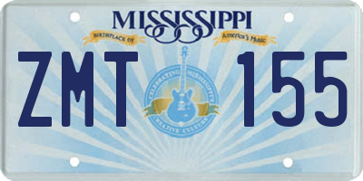 MS license plate ZMT155