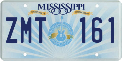 MS license plate ZMT161