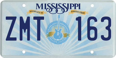 MS license plate ZMT163