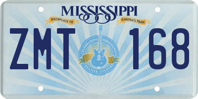MS license plate ZMT168