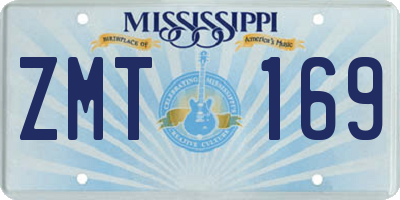 MS license plate ZMT169