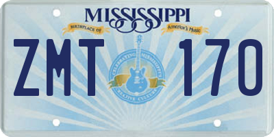 MS license plate ZMT170
