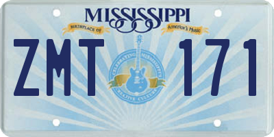 MS license plate ZMT171