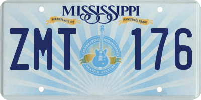 MS license plate ZMT176