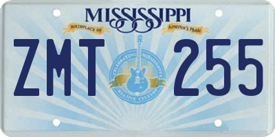 MS license plate ZMT255