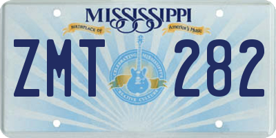 MS license plate ZMT282