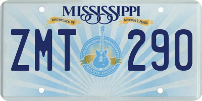 MS license plate ZMT290