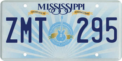 MS license plate ZMT295