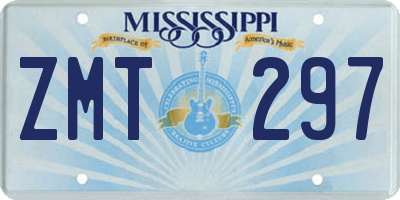 MS license plate ZMT297