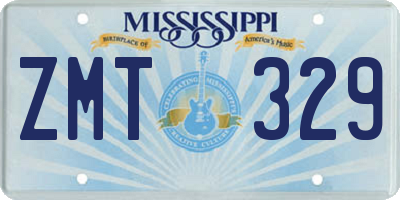 MS license plate ZMT329