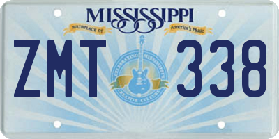 MS license plate ZMT338