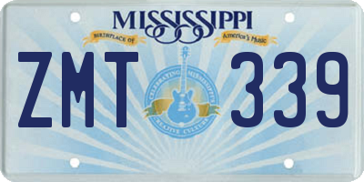 MS license plate ZMT339