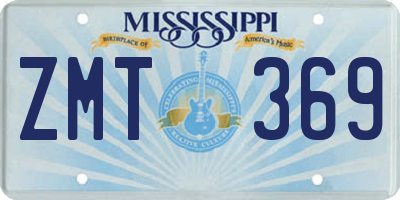 MS license plate ZMT369