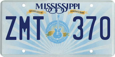 MS license plate ZMT370