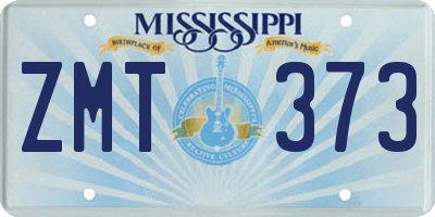 MS license plate ZMT373