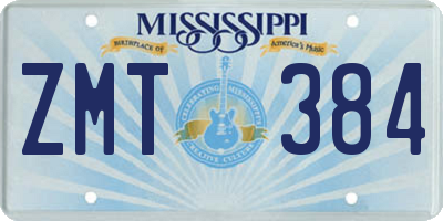 MS license plate ZMT384