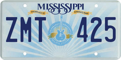 MS license plate ZMT425