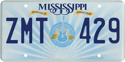 MS license plate ZMT429