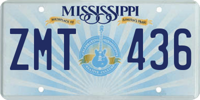 MS license plate ZMT436