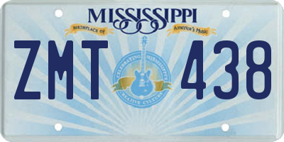 MS license plate ZMT438