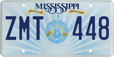 MS license plate ZMT448