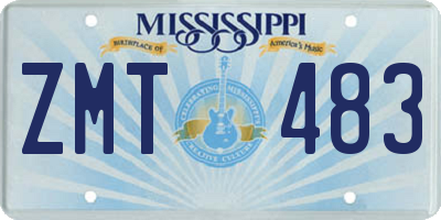 MS license plate ZMT483