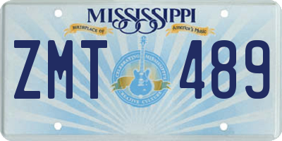 MS license plate ZMT489