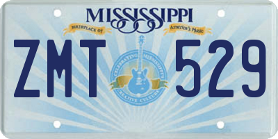 MS license plate ZMT529