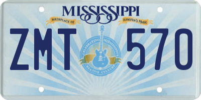 MS license plate ZMT570